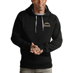 Los Angeles Chargers Antigua Logo Victory Pullover Hoodie - Black for sale