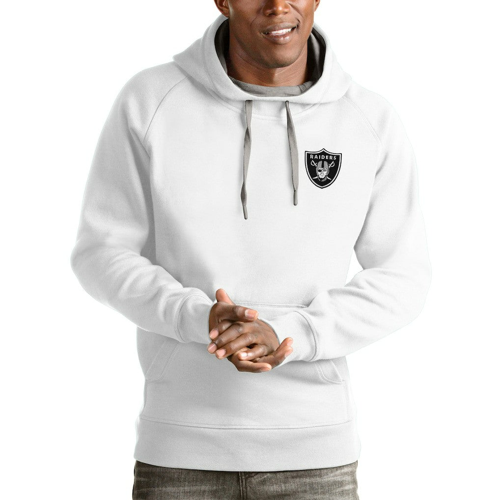 Las Vegas Raiders Antigua Logo Victory Pullover Hoodie - White online