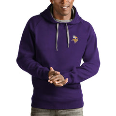 Minnesota Vikings Antigua Logo Victory Pullover Hoodie - Purple cheap