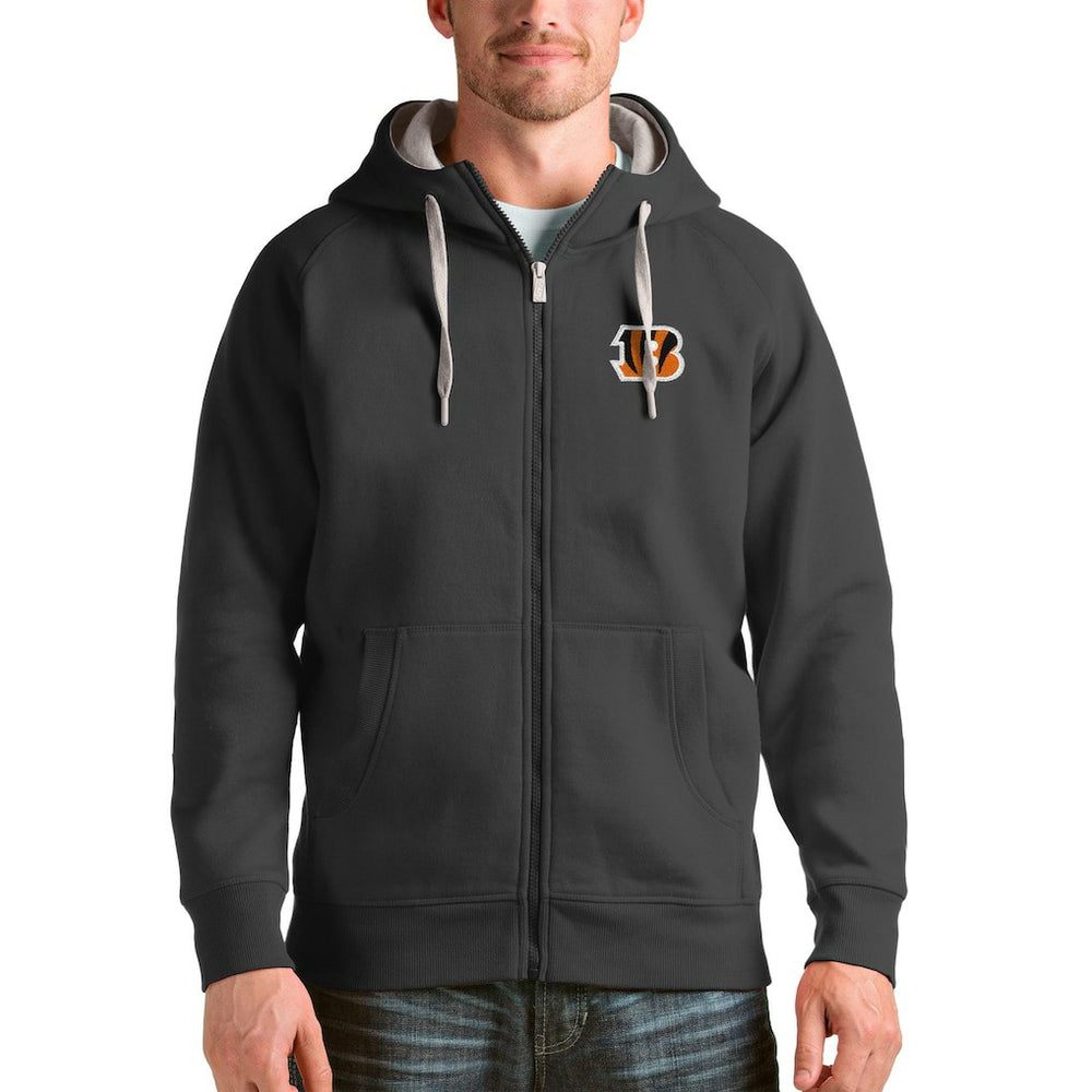 Cincinnati Bengals Antigua Victory Full-Zip Hoodie - Charcoal cheap