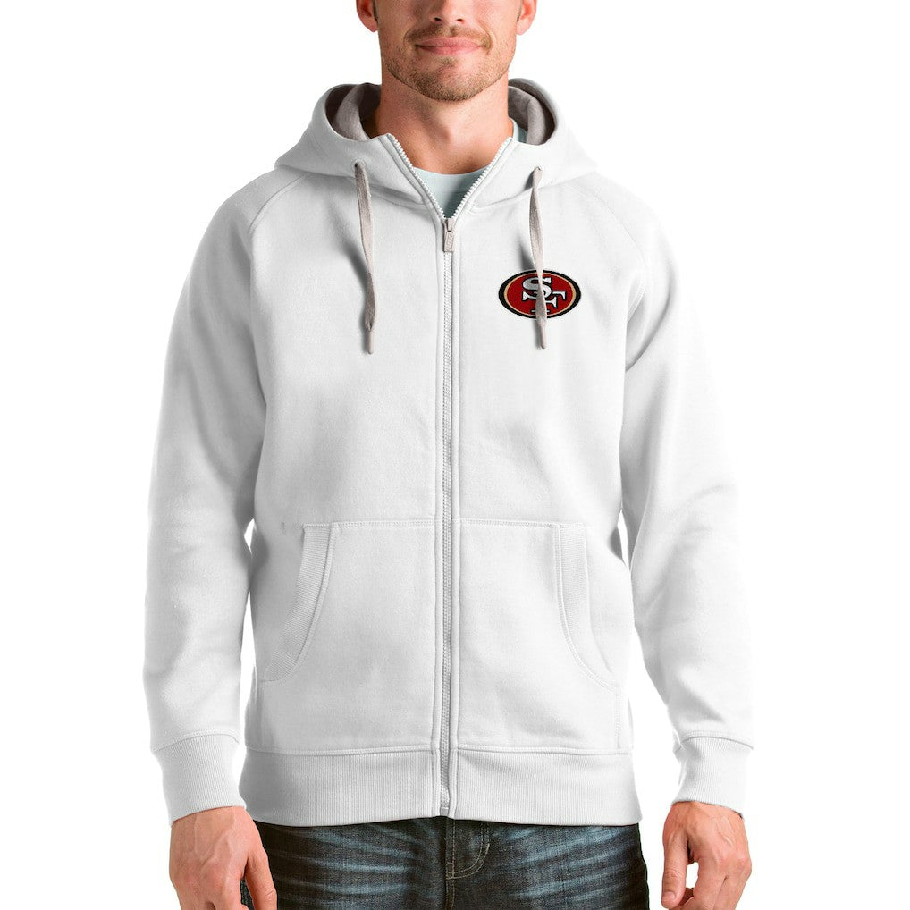 San Francisco 49ers Antigua Victory Full-Zip Hoodie - White outlet