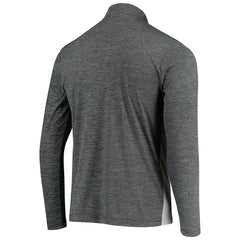Las Vegas Raiders Antigua Throwback Cycle Quarter-Zip Jacket - Black/Heathered Gray on sale
