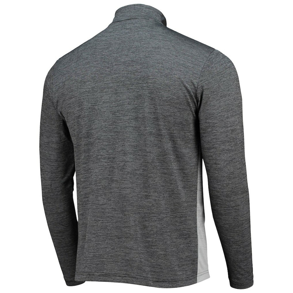 New Orleans Saints Antigua Throwback Cycle Quarter-Zip Jacket - Black/Heathered Gray online