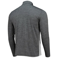 New Orleans Saints Antigua Throwback Cycle Quarter-Zip Jacket - Black/Heathered Gray online