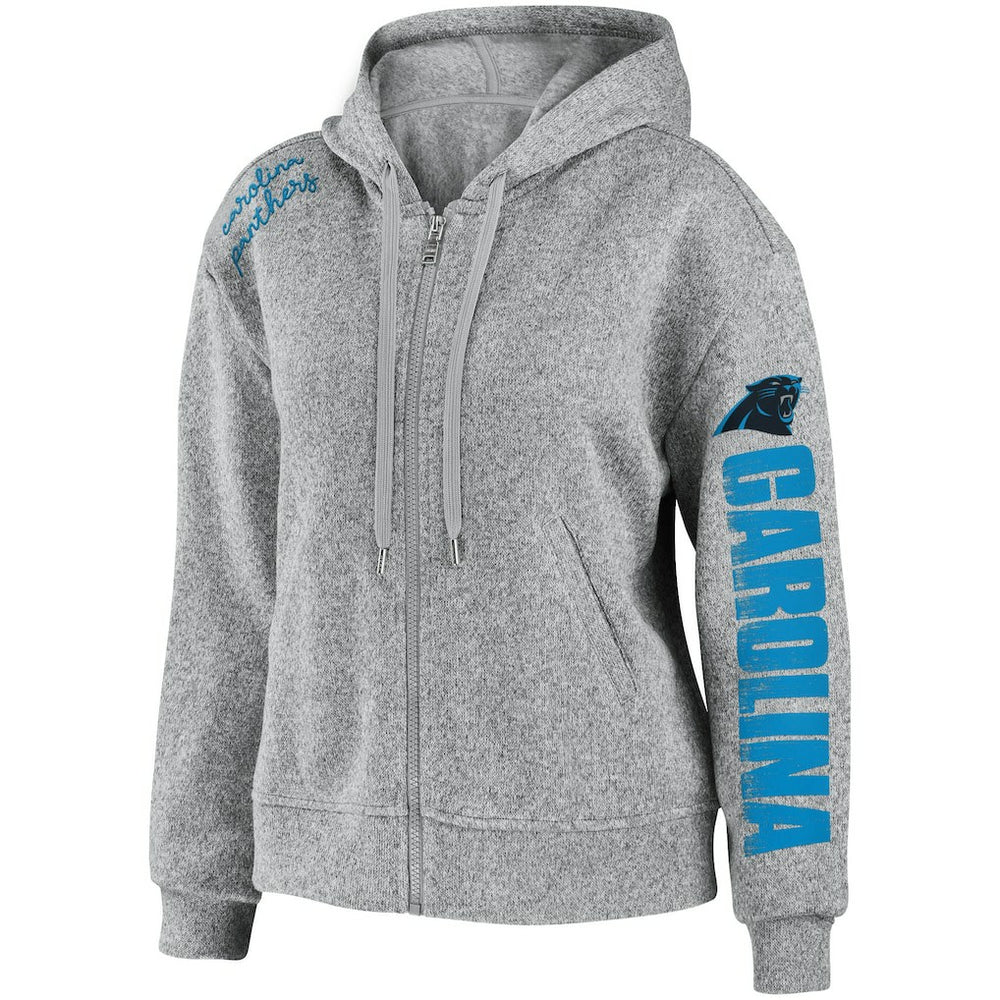 Carolina Panthers WEAR by Erin Andrews Women's Full-Zip Hoodie - Heathered Gray online