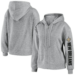 New Orleans Saints WEAR by Erin Andrews Women's Full-Zip Hoodie - Heathered Gray online