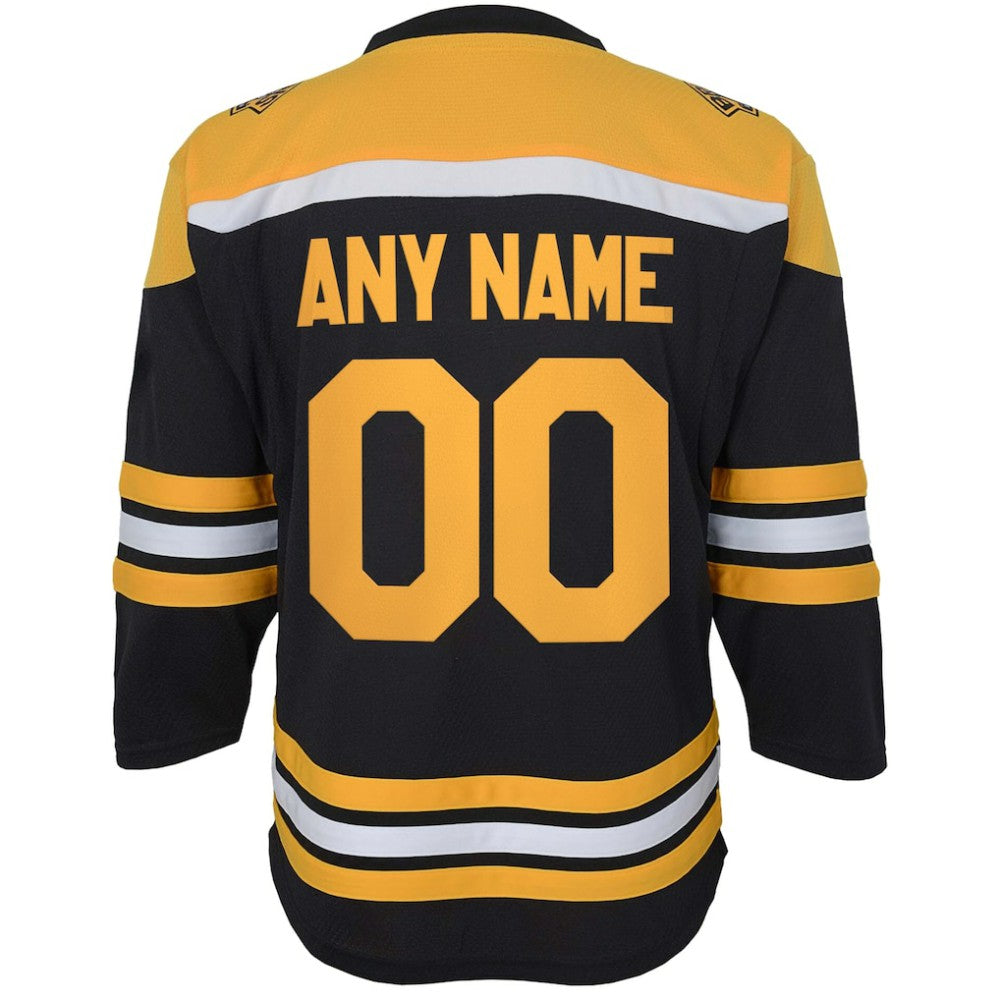 Boston Bruins Youth Home Replica Custom Jersey - Black Jerseys