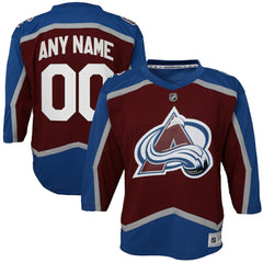Colorado Avalanche Youth Home Custom Replica Jersey - Burgundy Jerseys