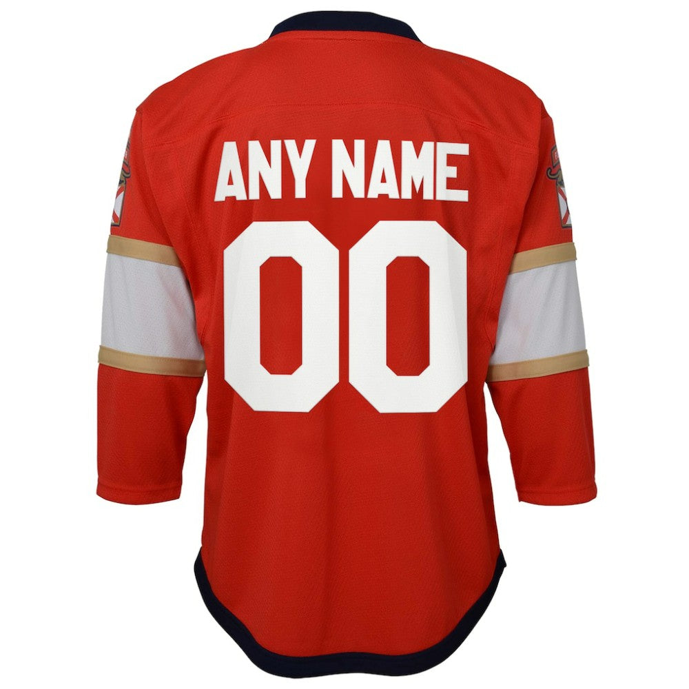 Florida Panthers Youth Home Replica Custom Jersey - Red Jerseys