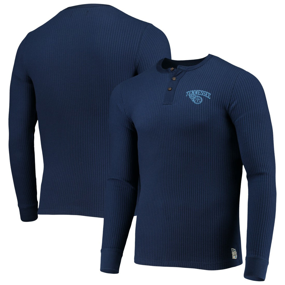 Tennessee Titans Junk Food Thermal Henley Long Sleeve T-Shirt - Navy cheap