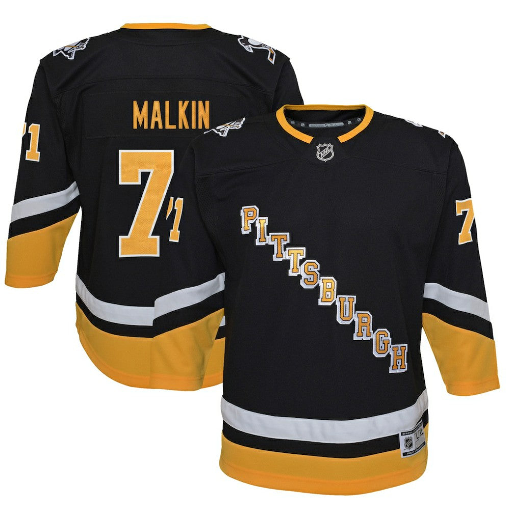 Evgeni Malkin Pittsburgh Penguins Youth 2021/22 Alternate Premier Player Jersey - Black Jerseys