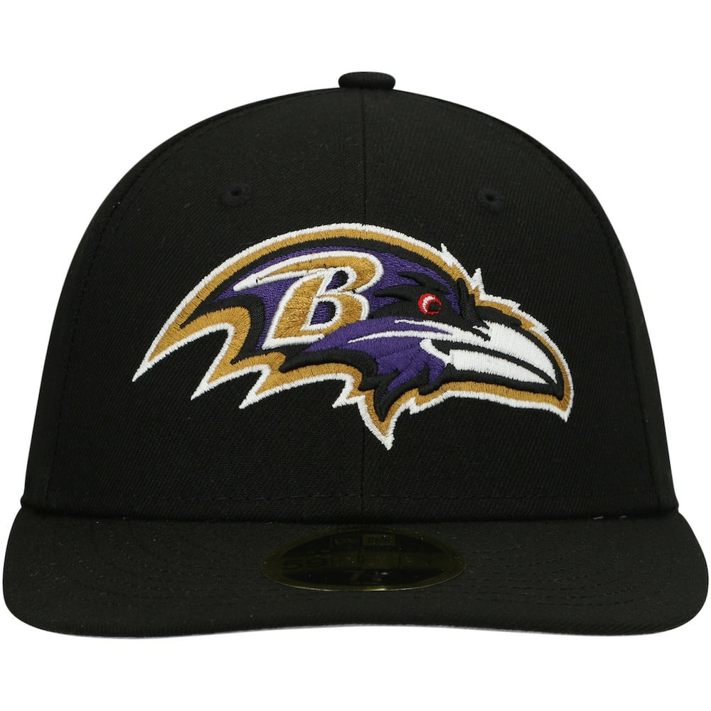 Baltimore Ravens New Era Omaha Low Profile 59FIFTY Fitted Hat - Black discount