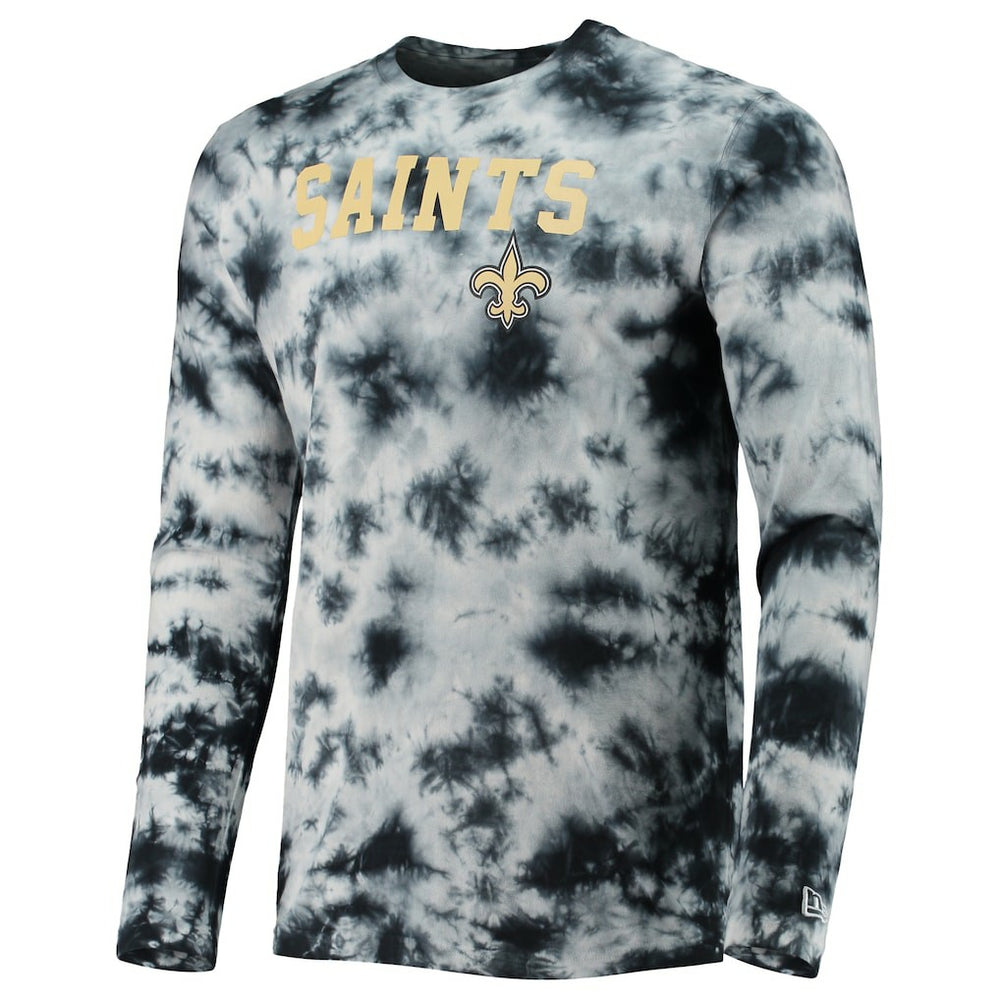 New Orleans Saints New Era Tie-Dye Long Sleeve T-Shirt - Black sale