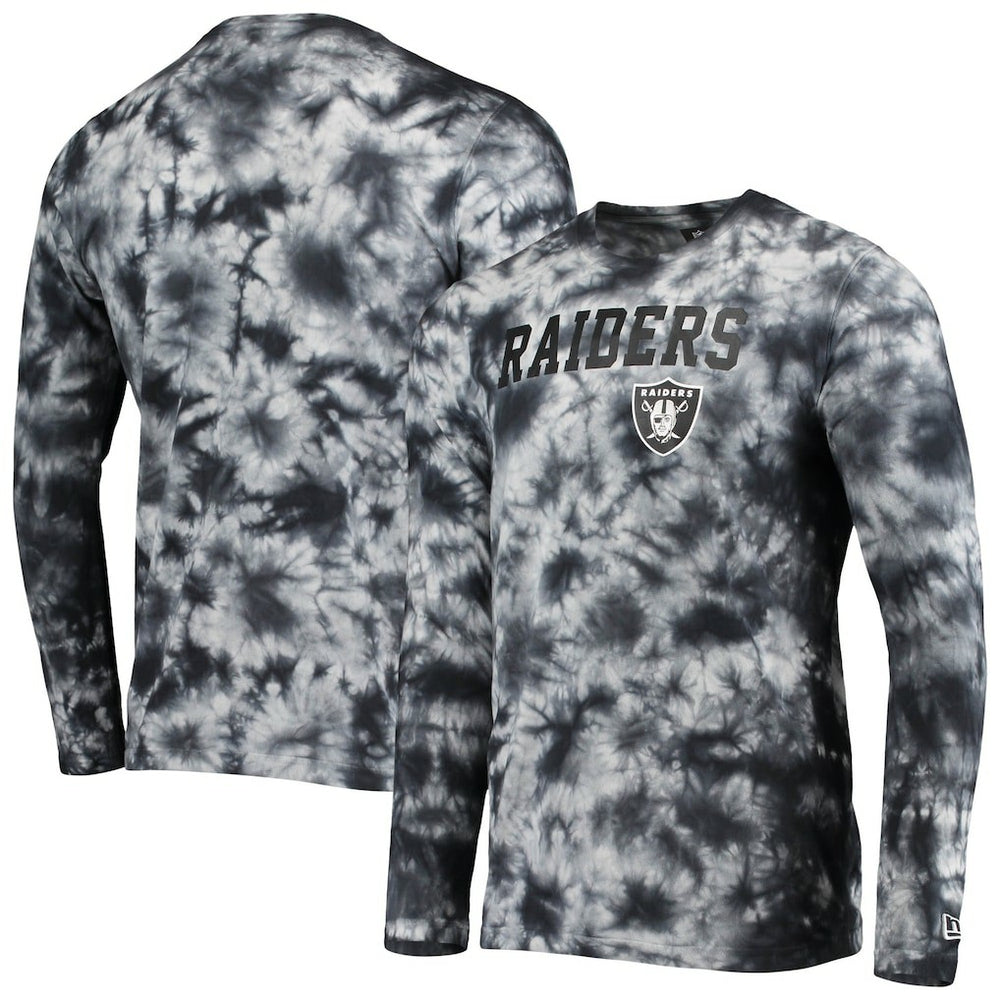 Las Vegas Raiders New Era Tie-Dye Long Sleeve T-Shirt - Black on sale