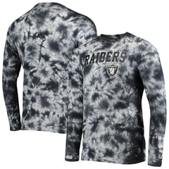 Las Vegas Raiders New Era Tie-Dye Long Sleeve T-Shirt - Black on sale