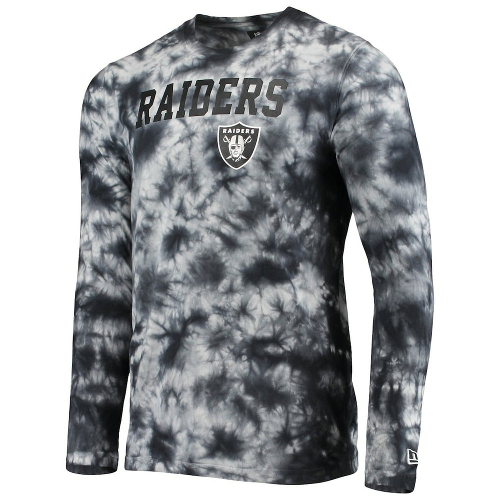 Las Vegas Raiders New Era Tie-Dye Long Sleeve T-Shirt - Black on sale