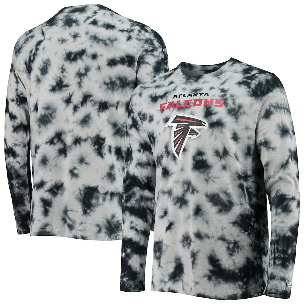 Atlanta Falcons New Era Tie-Dye Long Sleeve T-Shirt - Black discount