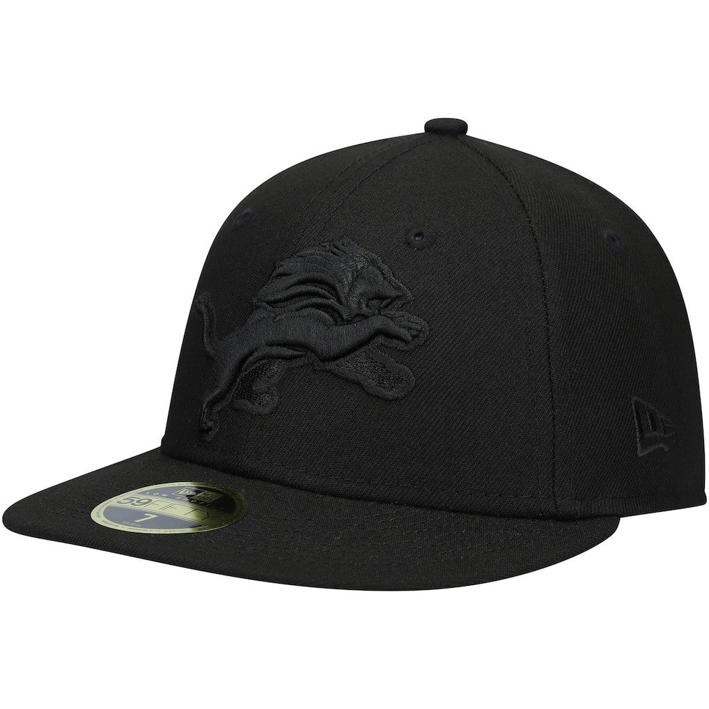 Detroit Lions New Era Black on Black Low Profile 59FIFTY II Fitted Hat - Black outlet