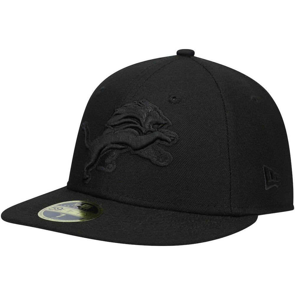 Detroit Lions New Era Black on Black Low Profile 59FIFTY II Fitted Hat - Black outlet