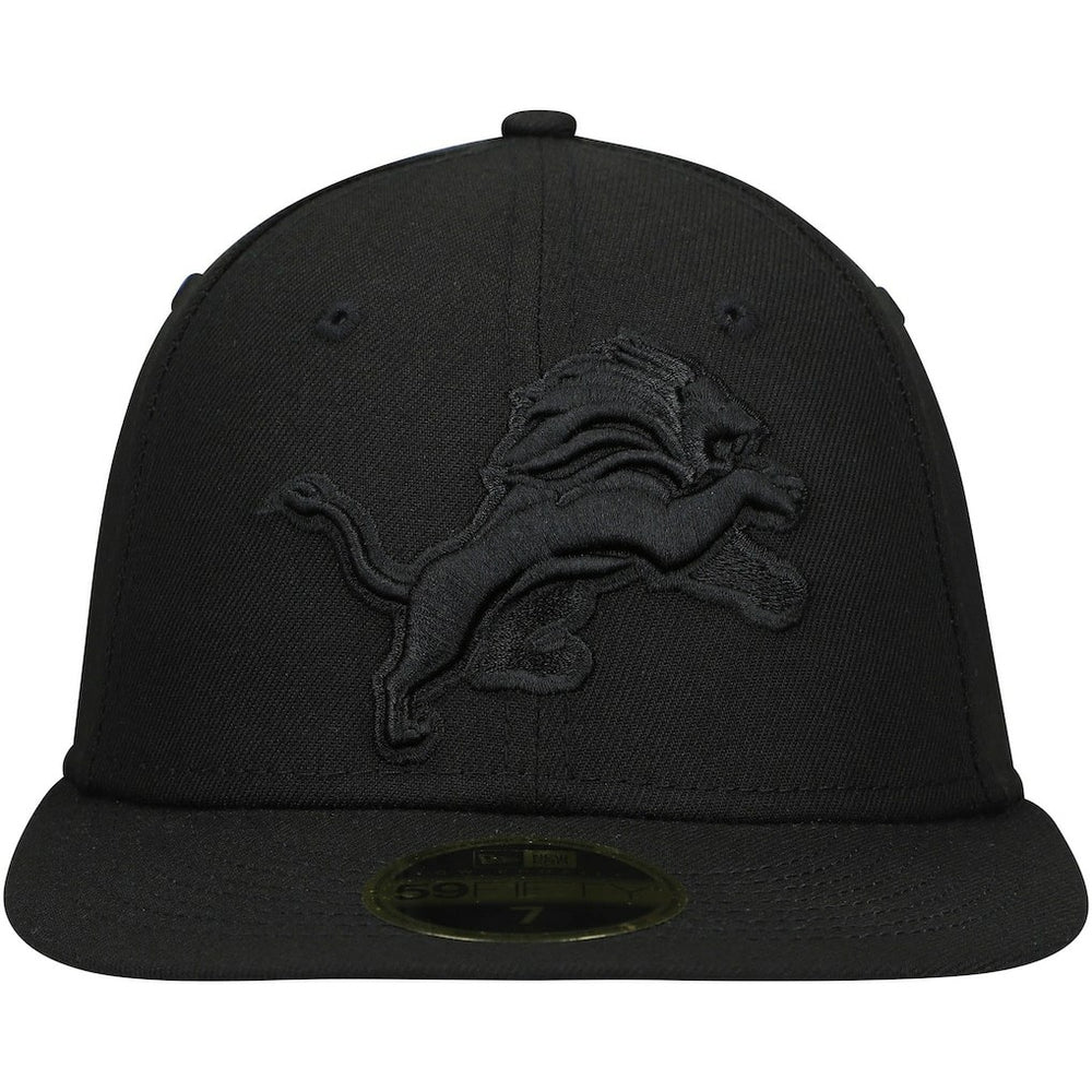 Detroit Lions New Era Black on Black Low Profile 59FIFTY II Fitted Hat - Black outlet