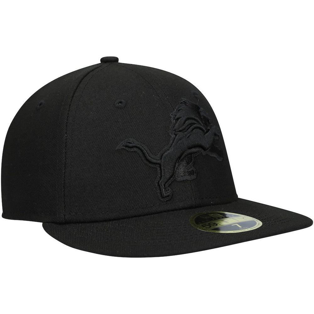 Detroit Lions New Era Black on Black Low Profile 59FIFTY II Fitted Hat - Black outlet