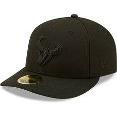 Houston Texans New Era Black on Black Low Profile 59FIFTY II Fitted Hat - Black discount