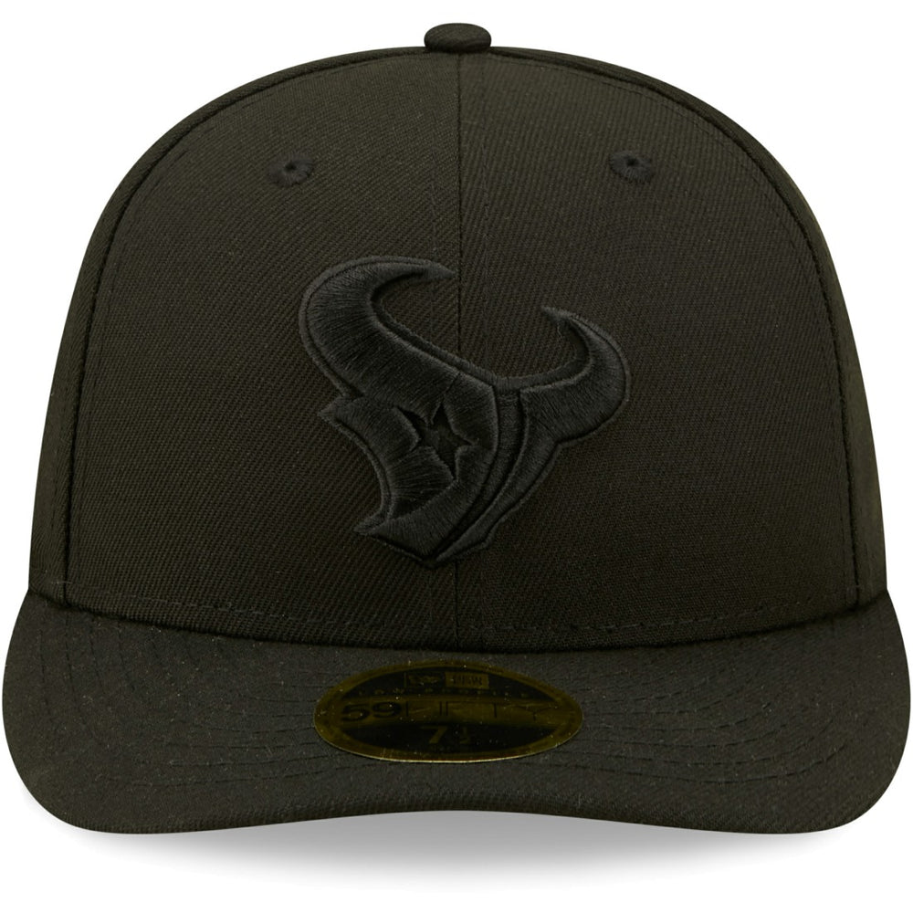 Houston Texans New Era Black on Black Low Profile 59FIFTY II Fitted Hat - Black discount