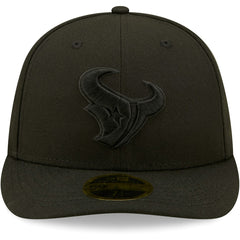 Houston Texans New Era Black on Black Low Profile 59FIFTY II Fitted Hat - Black discount