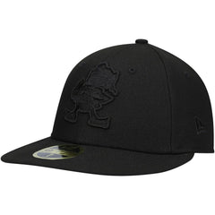 Cleveland Browns New Era Historic Logo Black on Black Low Profile 59FIFTY II Fitted Hat - Black sale