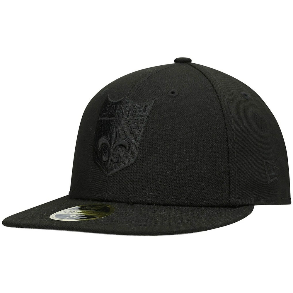New Orleans Saints New Era Historic Logo Black on Black Low Profile 59FIFTY II Fitted Hat - Black discount