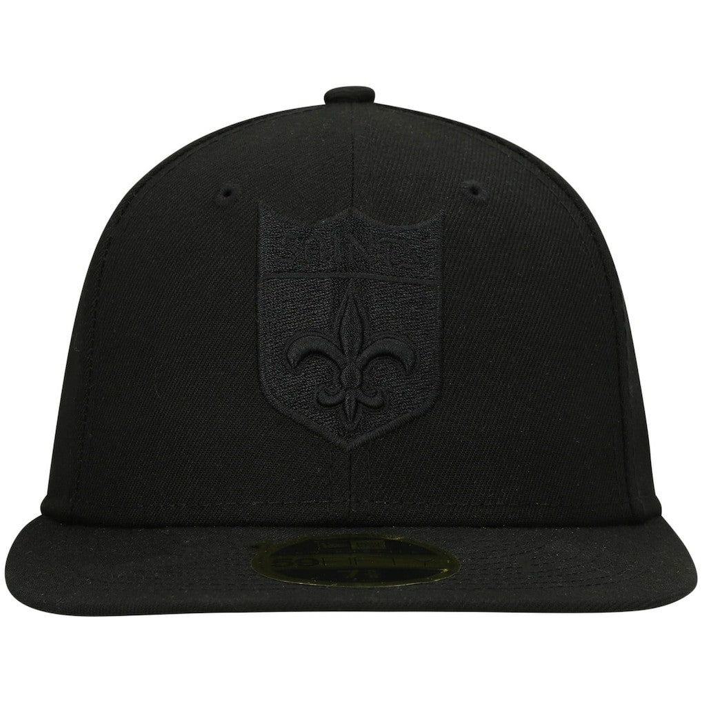New Orleans Saints New Era Historic Logo Black on Black Low Profile 59FIFTY II Fitted Hat - Black discount