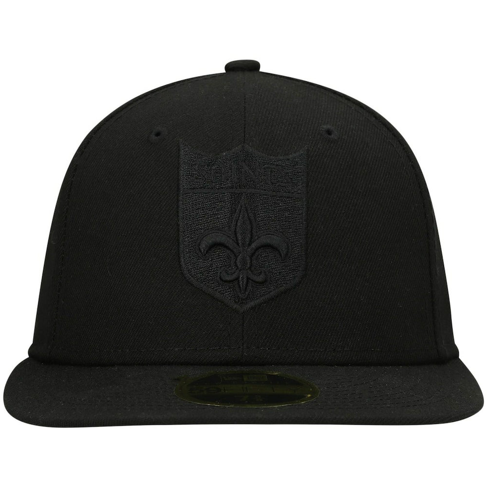New Orleans Saints New Era Historic Logo Black on Black Low Profile 59FIFTY II Fitted Hat - Black discount