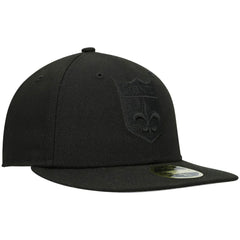 New Orleans Saints New Era Historic Logo Black on Black Low Profile 59FIFTY II Fitted Hat - Black discount