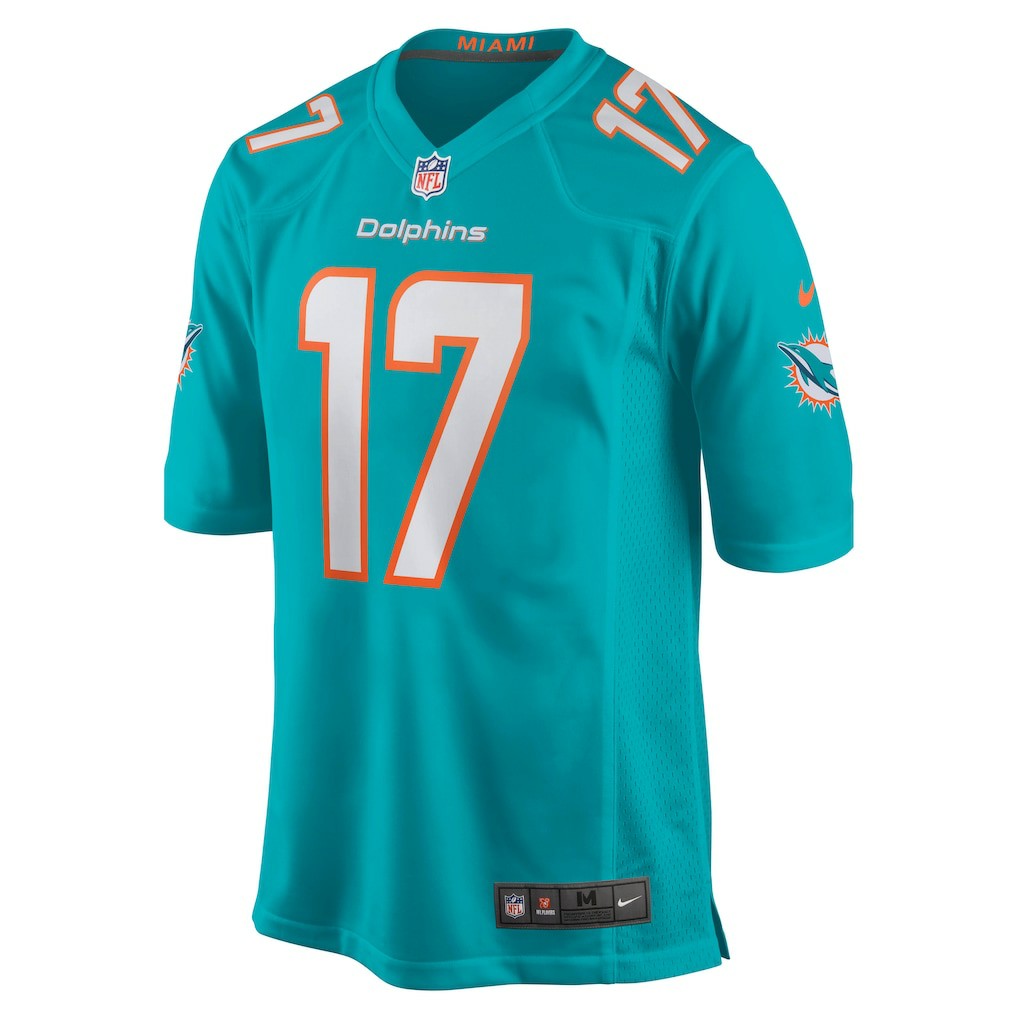 Jaylen Waddle Miami Dolphins Game Player Jersey - Aqua for sale