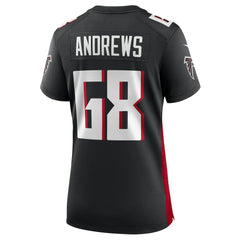 Josh Andrews Atlanta Falcons Women's Game Player Jersey - Black for sale