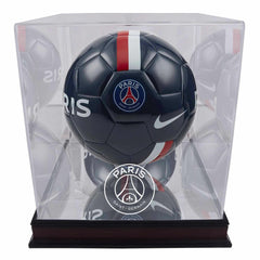 Paris Saint-Germain Mahogany Team Logo Soccer Ball Display Case