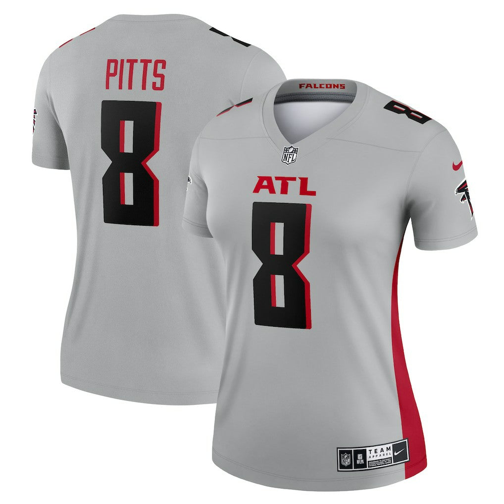 Kyle Pitts Sr. Atlanta Falcons Women's Inverted Legend Player Performance Top - Gray on sale