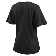 New Orleans Saints Women's Southpaw Flutter V-Neck T-Shirt - Black sale