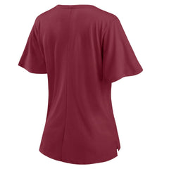 Washington Football Team Women's Southpaw Flutter V-Neck T-Shirt - Burgundy discount
