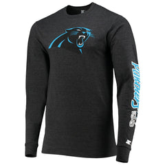 Carolina Panthers Starter Halftime Long Sleeve T-Shirt - Heathered Black on sale