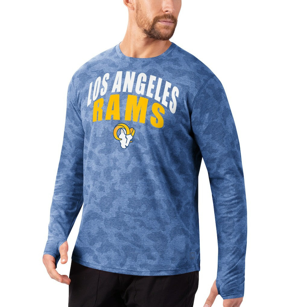 Los Angeles Rams MSX by Michael Strahan Camo Performance Long Sleeve T-Shirt - Royal for sale
