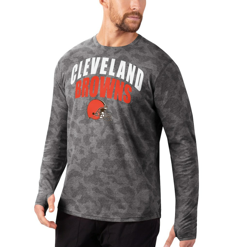 Cleveland Browns MSX by Michael Strahan Camo Performance Long Sleeve T-Shirt - Black discount