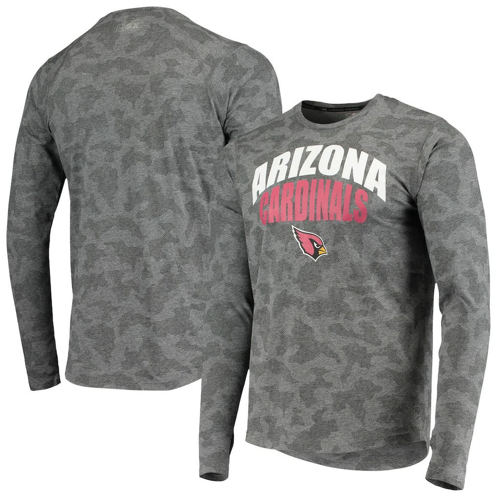 Arizona Cardinals MSX by Michael Strahan Camo Performance Long Sleeve T-Shirt - Black cheap