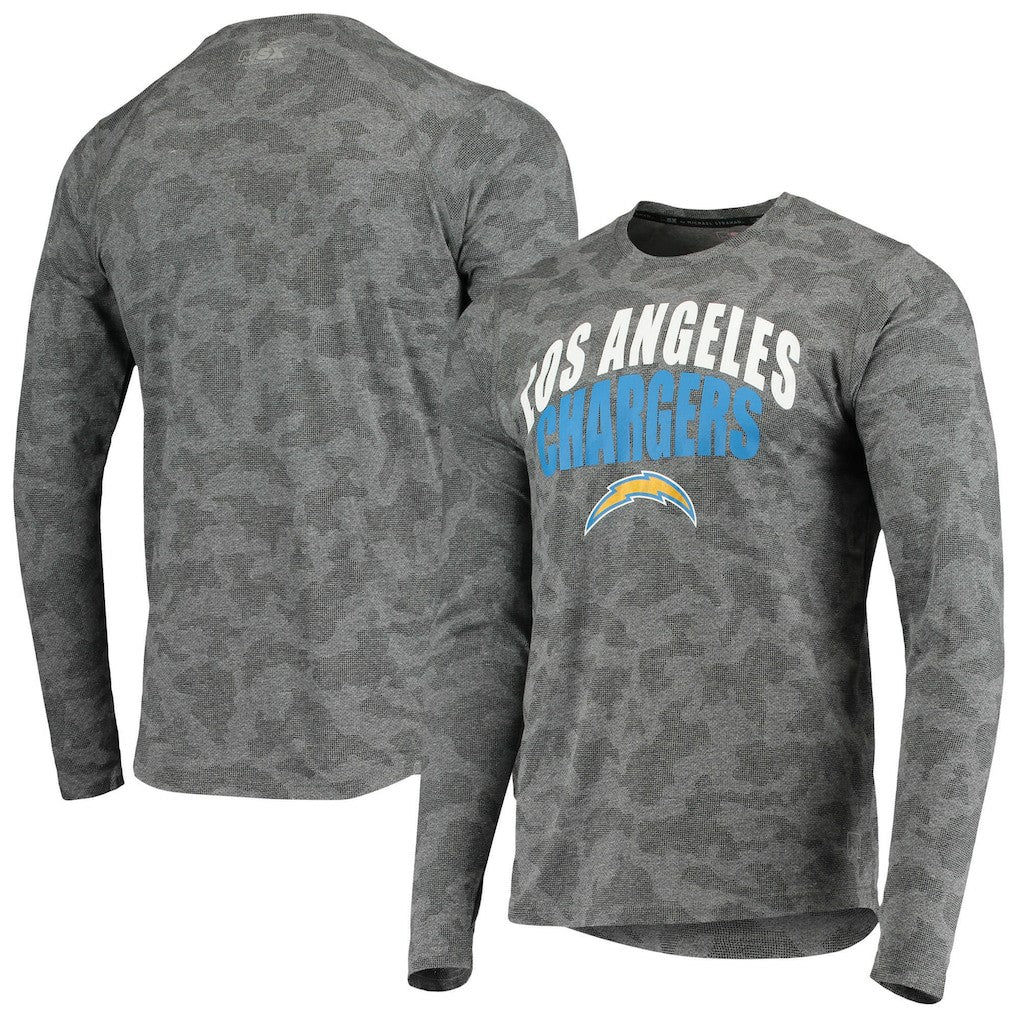 Los Angeles Chargers MSX by Michael Strahan Camo Performance Long Sleeve T-Shirt - Black sale