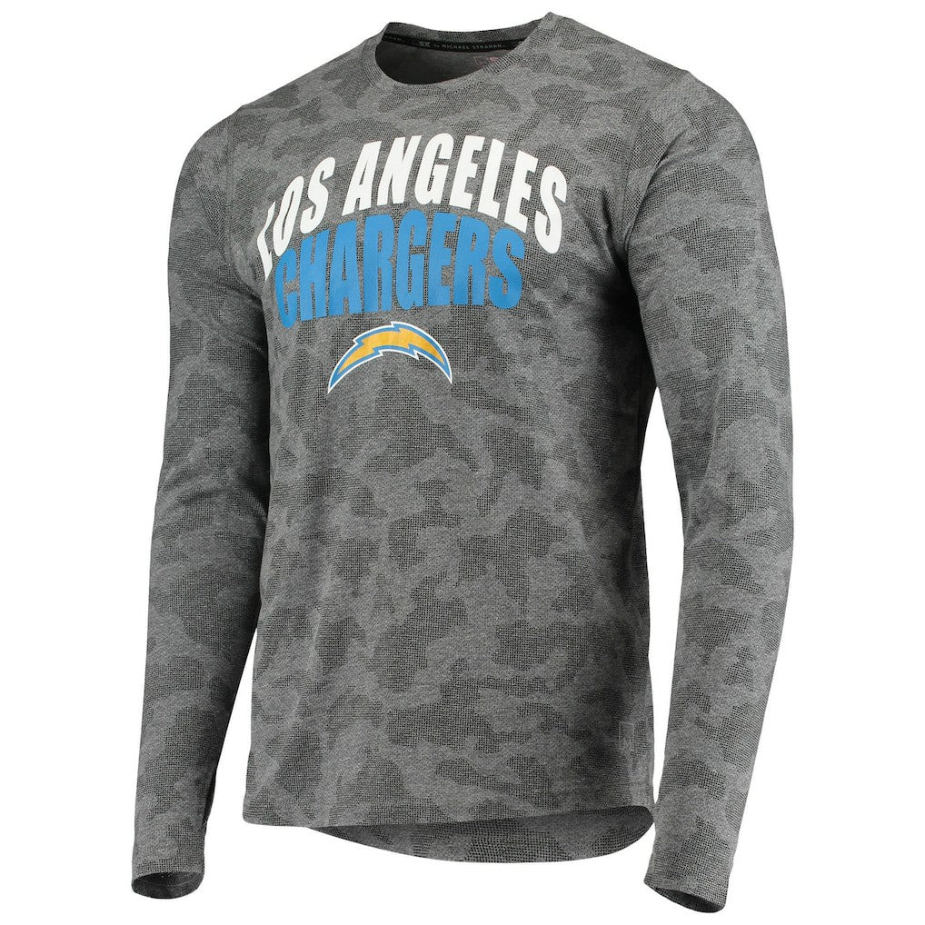 Los Angeles Chargers MSX by Michael Strahan Camo Performance Long Sleeve T-Shirt - Black sale