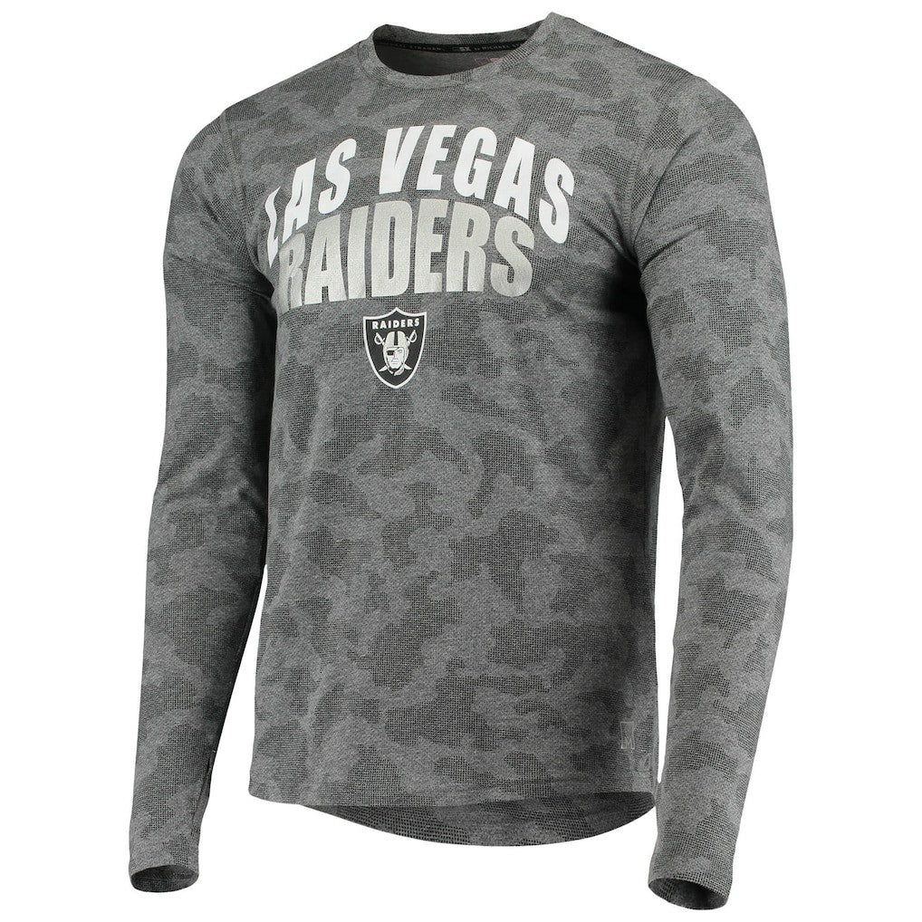 Las Vegas Raiders MSX by Michael Strahan Camo Performance Long Sleeve T-Shirt - Black discount