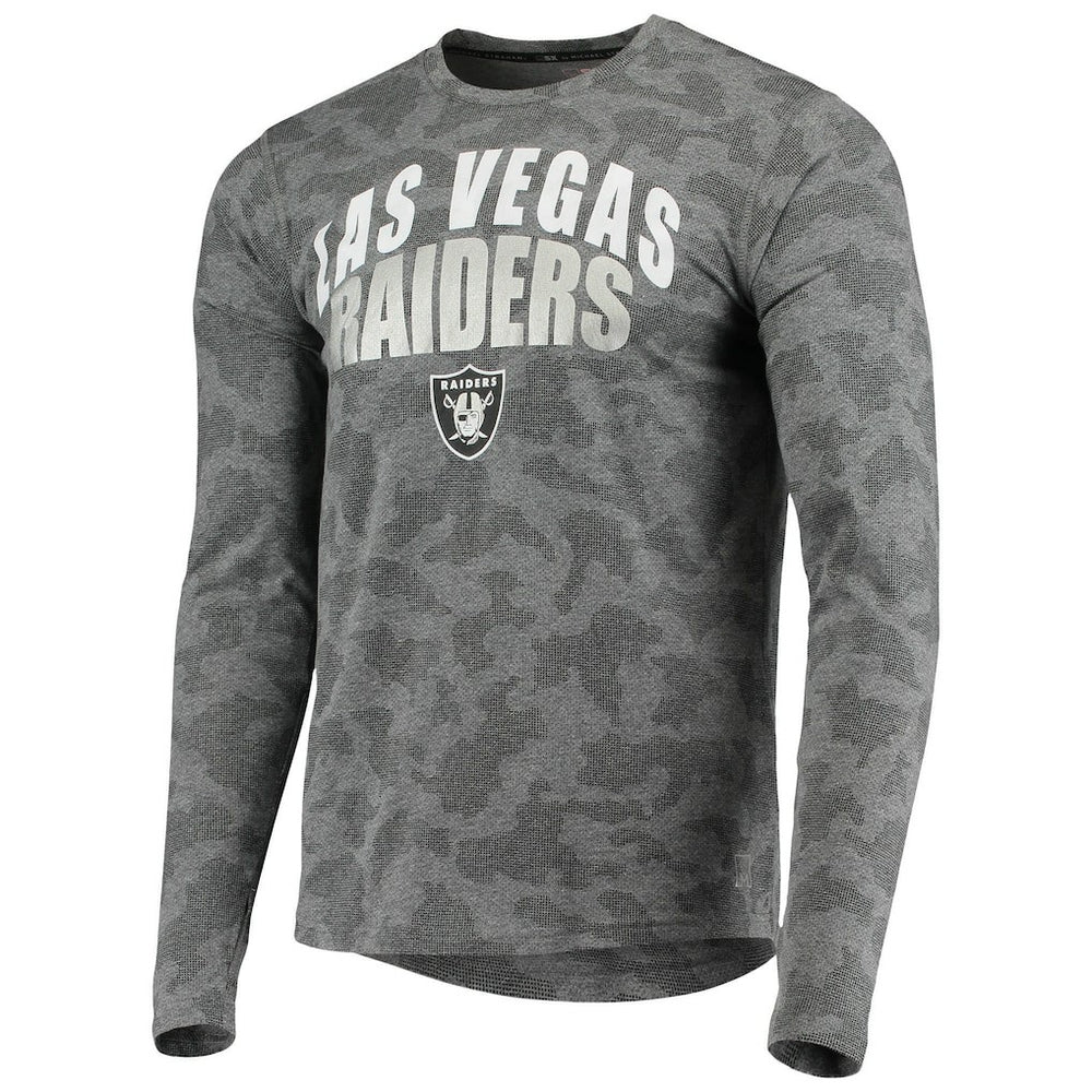 Las Vegas Raiders MSX by Michael Strahan Camo Performance Long Sleeve T-Shirt - Black discount