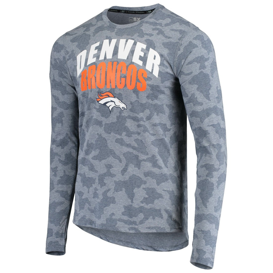 Denver Broncos MSX by Michael Strahan Camo Performance Long Sleeve T-Shirt - Navy online