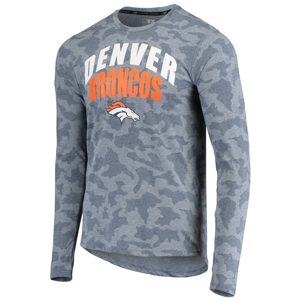 Denver Broncos MSX by Michael Strahan Camo Performance Long Sleeve T-Shirt - Navy online