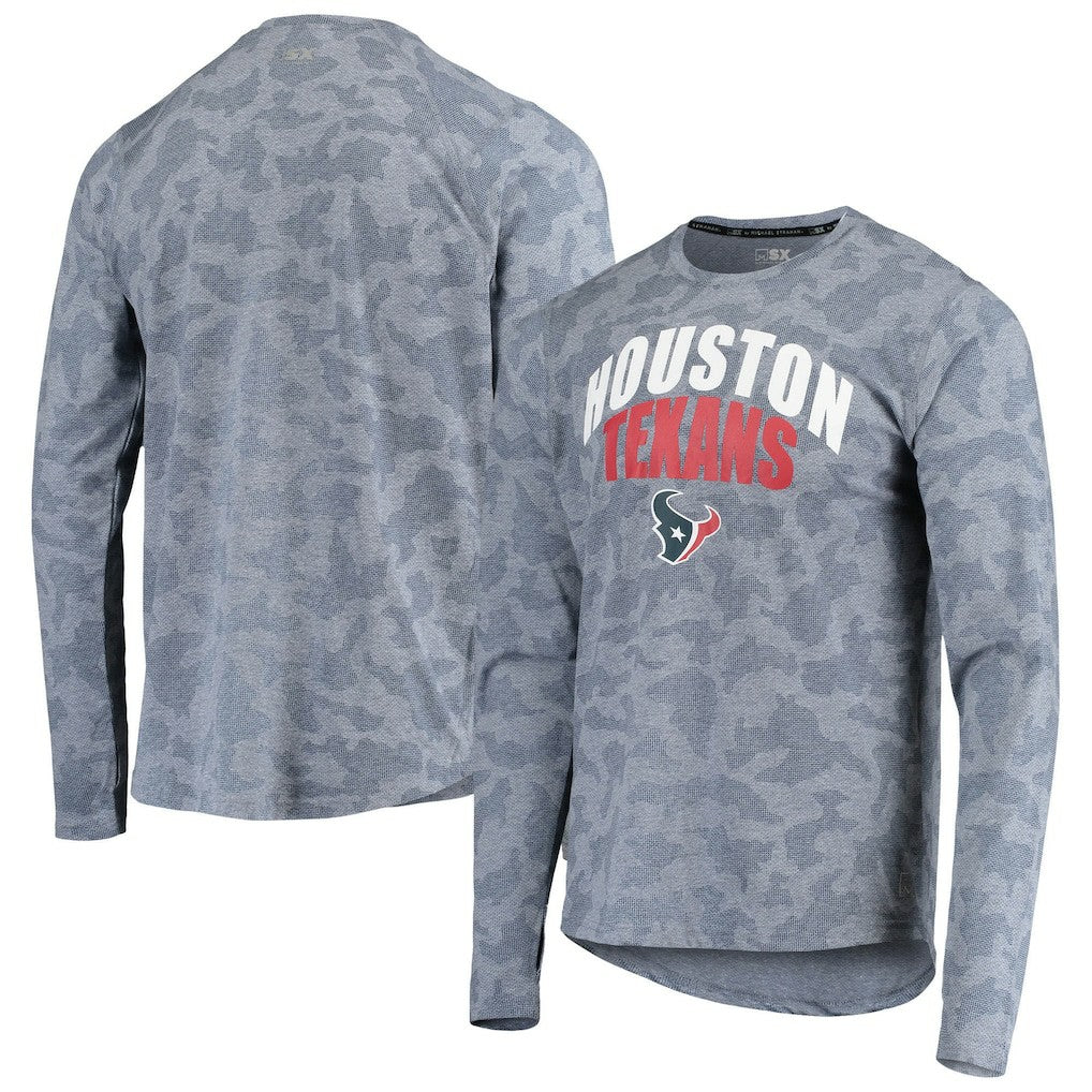Houston Texans MSX by Michael Strahan Camo Performance Long Sleeve T-Shirt - Navy sale